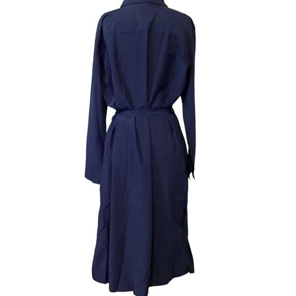 Serra Navy Blue Midi Dress Large - Picture 6 of 12